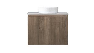 MUEBLE STRETTO VANITORIO SOBRE CUBIERTA REDONDO COMPLETO 80 X 46 CM ERMES MDF