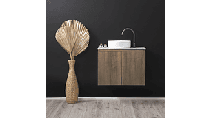 MUEBLE STRETTO VANITORIO SOBRE CUBIERTA REDONDO COMPLETO 80 X 46 CM ERMES MDF