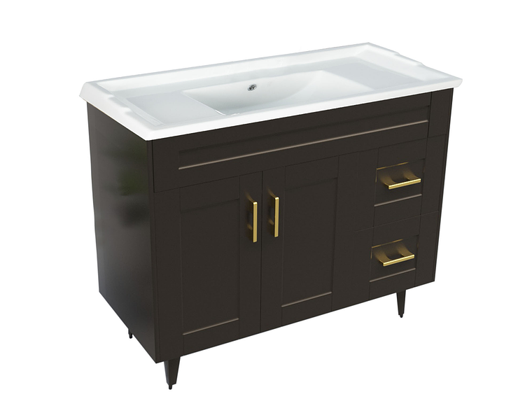 KIT DOMSA MUEBLE VANITORIO CAFÉ 100SK-C + F-100/100 X 80 X 47 CM 3