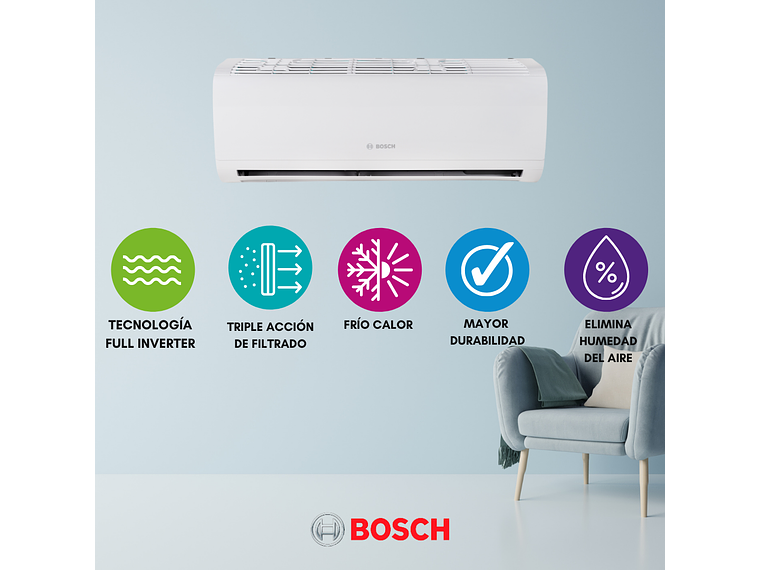 INCLUYE INSTALACIÓN EN RM SPLIT FULL INVERTER 9000BTU 3