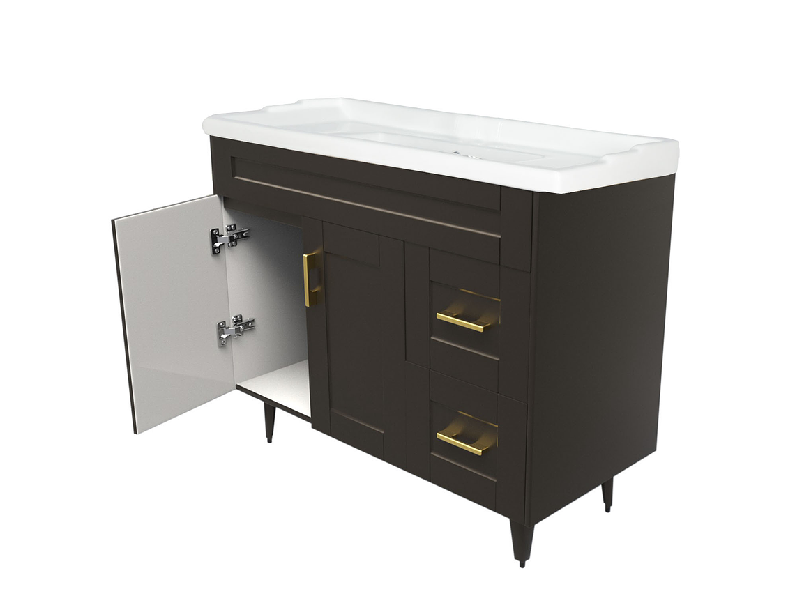 KIT DOMSA MUEBLE VANITORIO CAFÉ 100SK-C + F-100/100 X 80 X 47 CM 4