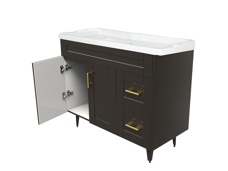 KIT DOMSA MUEBLE VANITORIO CAFÉ 100SK-C + F-100/100 X 80 X 47 CM 4