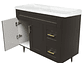 KIT DOMSA MUEBLE VANITORIO CAFÉ 100SK-C + F-100/100 X 80 X 47 CM - Miniatura 4