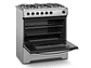 COCINA A GAS LIQUADO MADEMSA 6 PLATOS M 810 T SILVER NEGRO - Miniatura 2