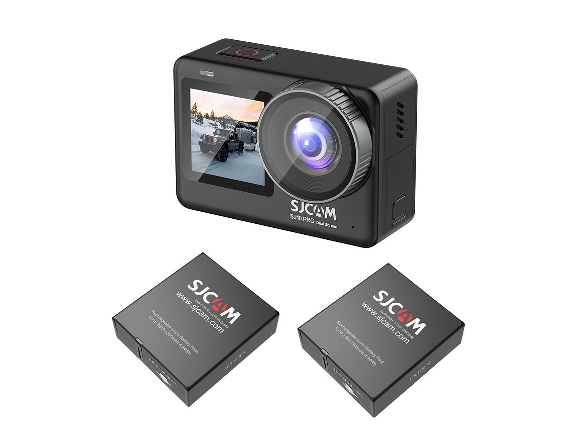 CÁMARA DEPORTIVA SJCAM SJ10 PRO 4K 60FPS WIFI ESTABILIZADOR GIROSCÓPICO 2 BATERIAS 1