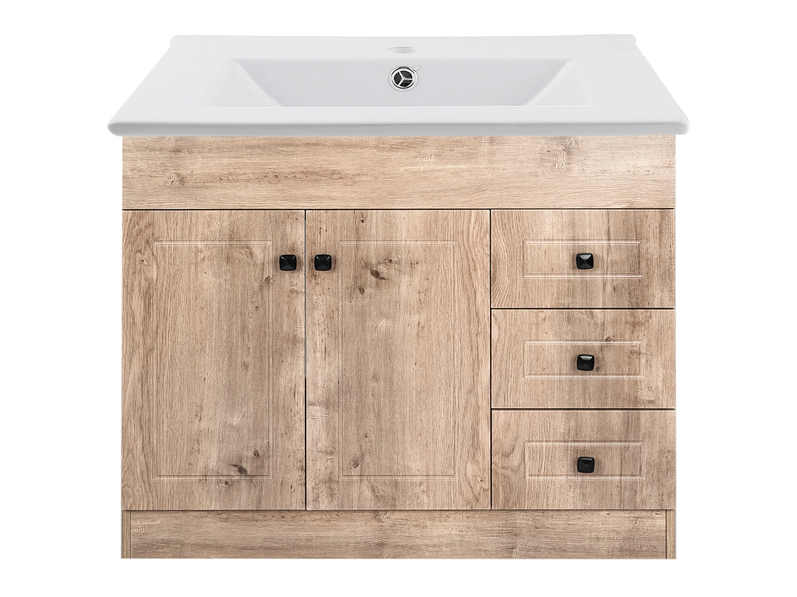 KIT MUEBLE VANITORIO DOMSA B100PH-WOOD+P-100 / 100X80X47CM 1