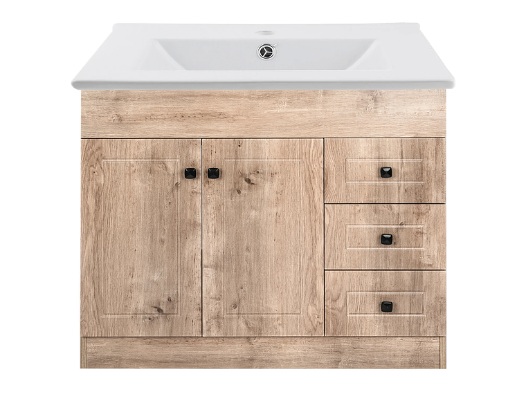 KIT MUEBLE VANITORIO DOMSA B100PH-WOOD+P-100 / 100X80X47CM 1