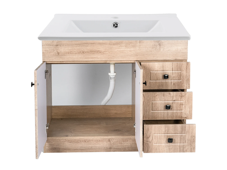 KIT MUEBLE VANITORIO DOMSA B100PH-WOOD+P-100 / 100X80X47CM 2