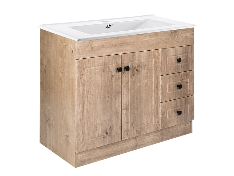 KIT MUEBLE VANITORIO DOMSA B100PH-WOOD+P-100 / 100X80X47CM 3