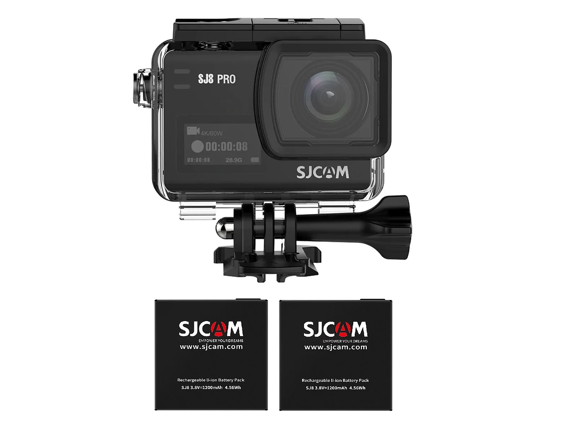 CÁMARA DE ACCION SJCAM SJ8 PRO DUAL 4K 60FPS ESTABILIZADOR 2 BATERIAS 2
