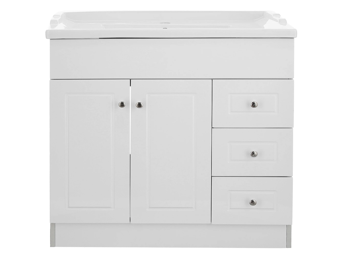 KIT DOMSA MUEBLE VANITORIO B100PHD-B + F-100/100 X 80 X 47 CM BLANCO 1