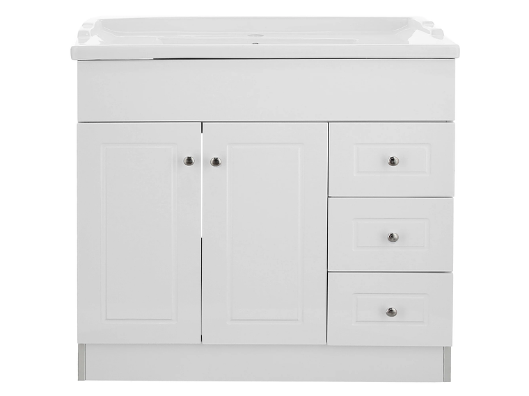 KIT DOMSA MUEBLE VANITORIO B100PHD-B + F-100/100 X 80 X 47 CM BLANCO 1