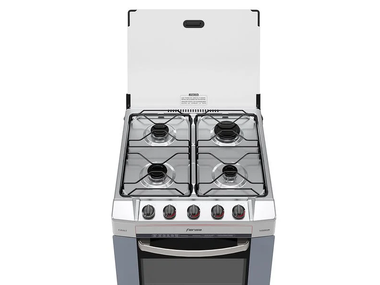 COCINA A GAS 4 PLATOS FENSA QUEMADORES LATERALES F2525 T 4