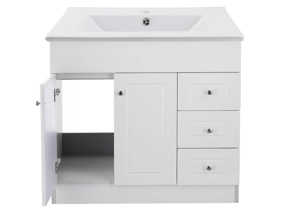 KIT MUEBLE VANITORIO DOMSA BLANCO B100PHD-B+P-100 / 100X80X47CM 2