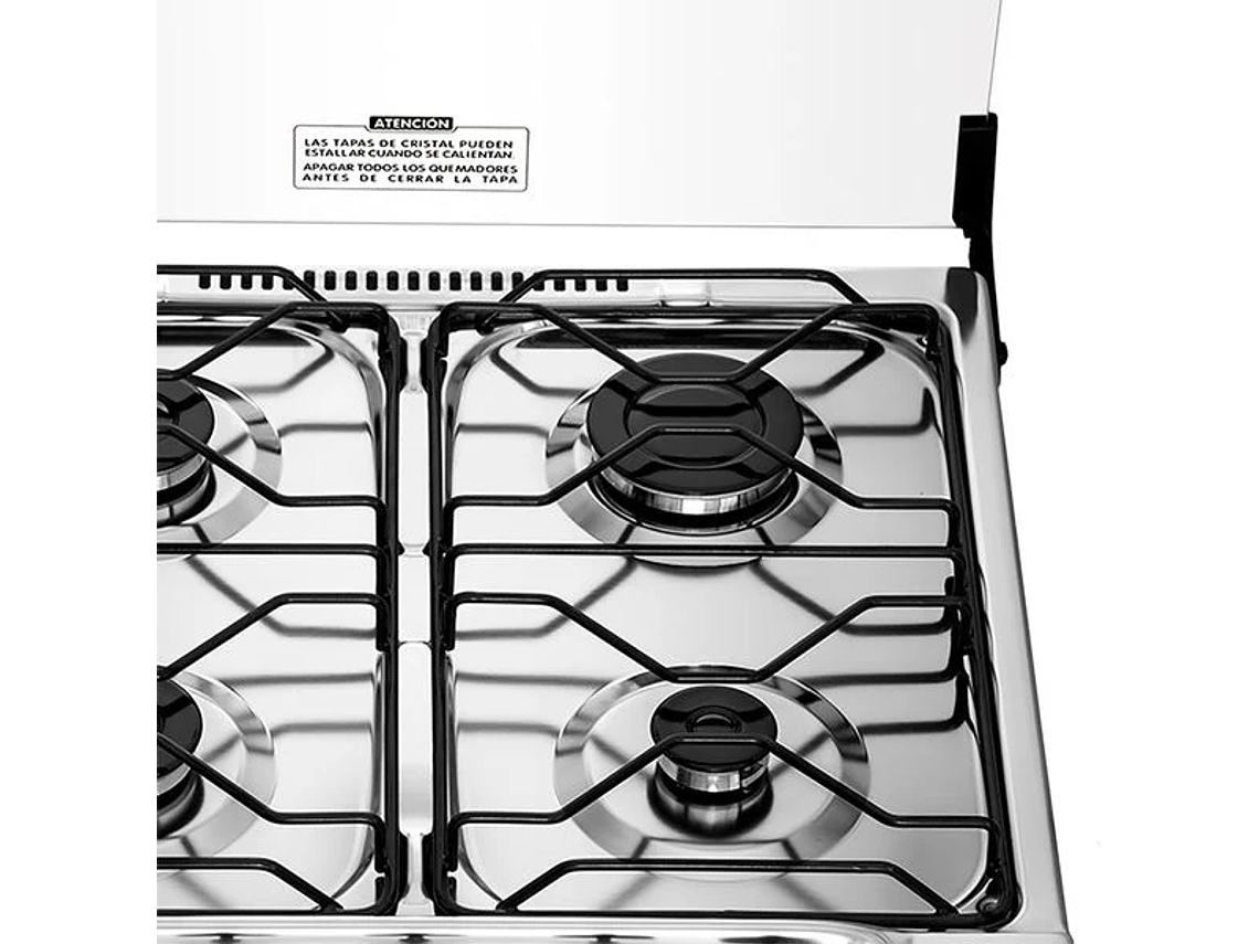 COCINA A GAS 4 PLATOS FENSA QUEMADORES LATERALES F2525 T 5