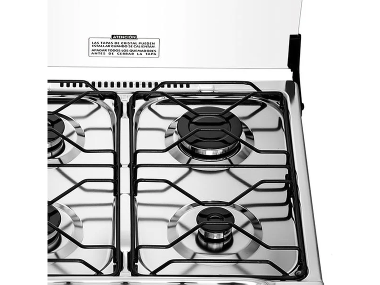 COCINA A GAS 4 PLATOS FENSA QUEMADORES LATERALES F2525 T 5
