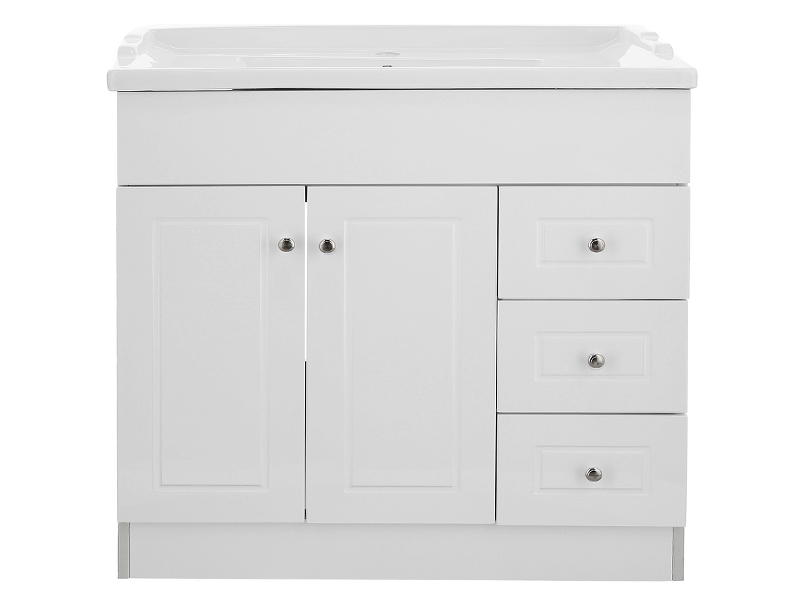 KIT DOMSA MUEBLE VANITORIO B100PHD-B + F-100/100 X 80 X 47 CM BLANCO 2