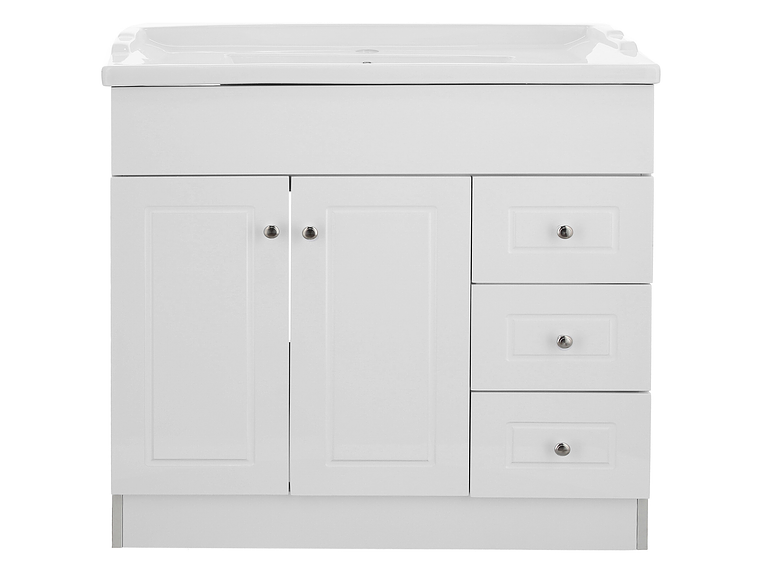 KIT DOMSA MUEBLE VANITORIO B100PHD-B + F-100/100 X 80 X 47 CM BLANCO 2