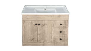 KIT DOMSA MUEBLE VANITORIO B100PH-WOOD + F-100/100 X 80 X 47 CM