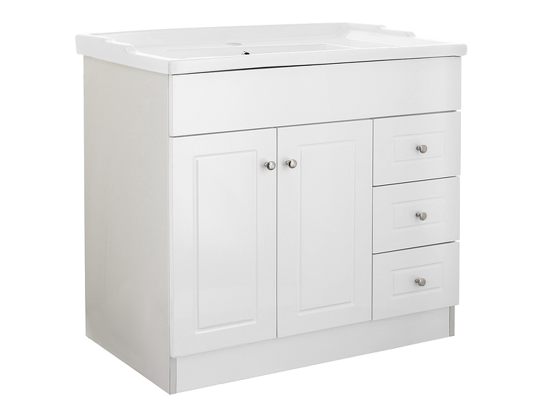 KIT DOMSA MUEBLE VANITORIO B100PHD-B + F-100/100 X 80 X 47 CM BLANCO 3