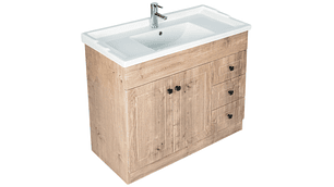 KIT DOMSA MUEBLE VANITORIO B100PH-WOOD + F-100/100 X 80 X 47 CM