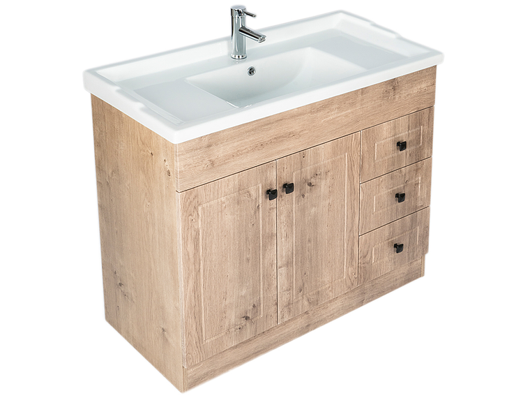 KIT DOMSA MUEBLE VANITORIO B100PH-WOOD + F-100/100 X 80 X 47 CM 2