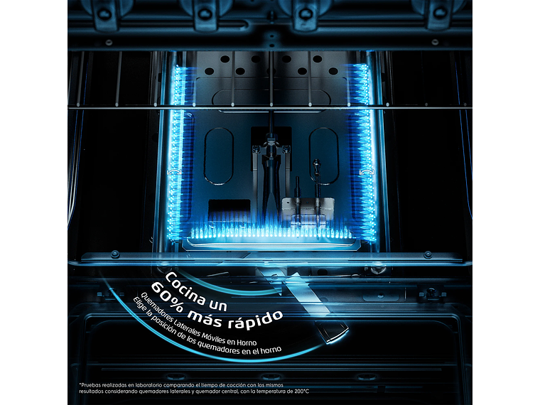 COCINA A GAS 4 PLATOS FENSA QUEMADORES LATERALES F2525 T 8