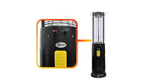 ESTUFA EXTERIOR TERRAZA NEW TIPO TORRE QRUBBER - 11KG