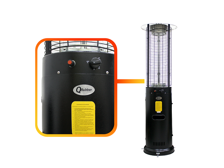 ESTUFA EXTERIOR TERRAZA NEW TIPO TORRE QRUBBER - 11KG 2