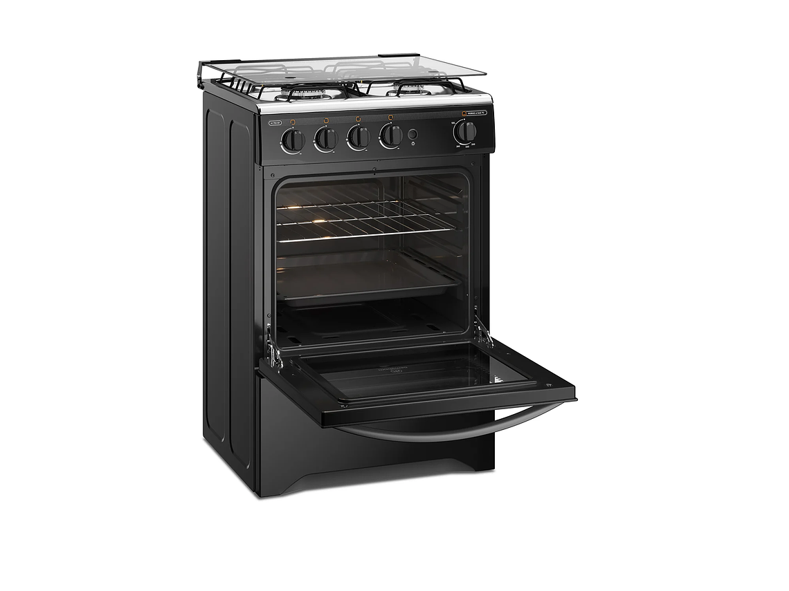 COCINA A GAS 4 PLATOS LIMPIAFÁCIL Y TIMER M 775 BT NEGRA 4