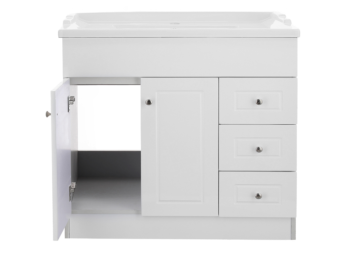 KIT DOMSA MUEBLE VANITORIO B100PHD-B + F-100/100 X 80 X 47 CM BLANCO 4