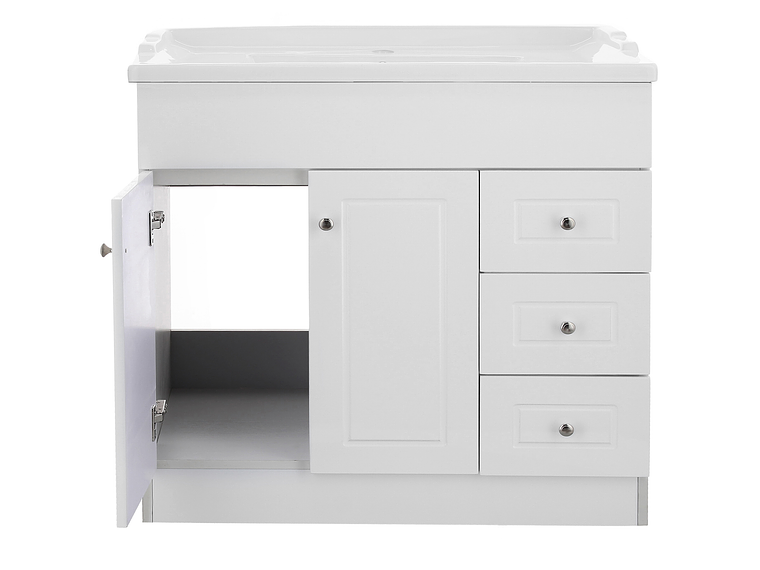 KIT DOMSA MUEBLE VANITORIO B100PHD-B + F-100/100 X 80 X 47 CM BLANCO 4