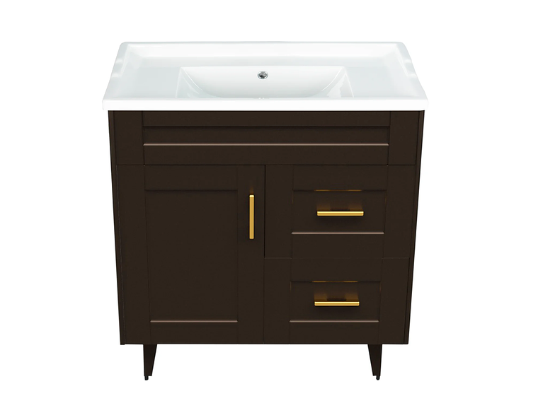 KIT DOMSA MUEBLE VANITORIO CAFÉ 80SK-C + 80/80 X 80 X 47 CM 1