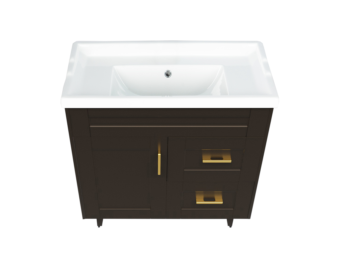 KIT DOMSA MUEBLE VANITORIO CAFÉ 80SK-C + 80/80 X 80 X 47 CM 2