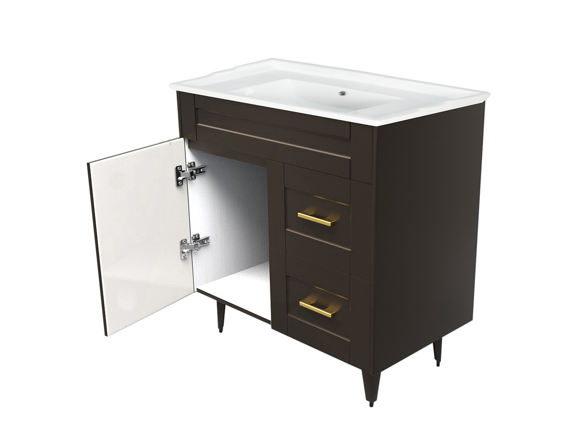 KIT DOMSA MUEBLE VANITORIO CAFÉ 80SK-C + 80/80 X 80 X 47 CM 4