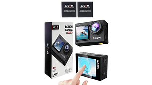 PACK CÁMARA DEPORTIVA SJCAM SJ6 PRO 24MP 4K 60 FPS DOBLE PANTALLA ESTABILIZADOR MÁS 2 BATERÍAS