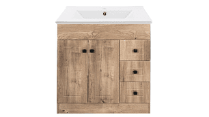 KIT DOMSA MUEBLE VANITORIO NOGAL B80PH-WOOD + P-80/ 80 X 80 X 47 CM