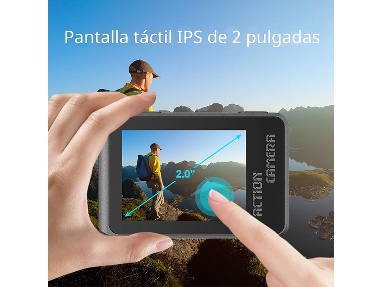 CÁMARA DEPORTIVA AUSEK 8K 50MP ULTRAHD CON ACCESORIOS ACCIÓN 9