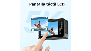 CÁMARA DEPORTIVA 5K 24MP ULTRAHD CON MICROFONO Y ACCESORIOS