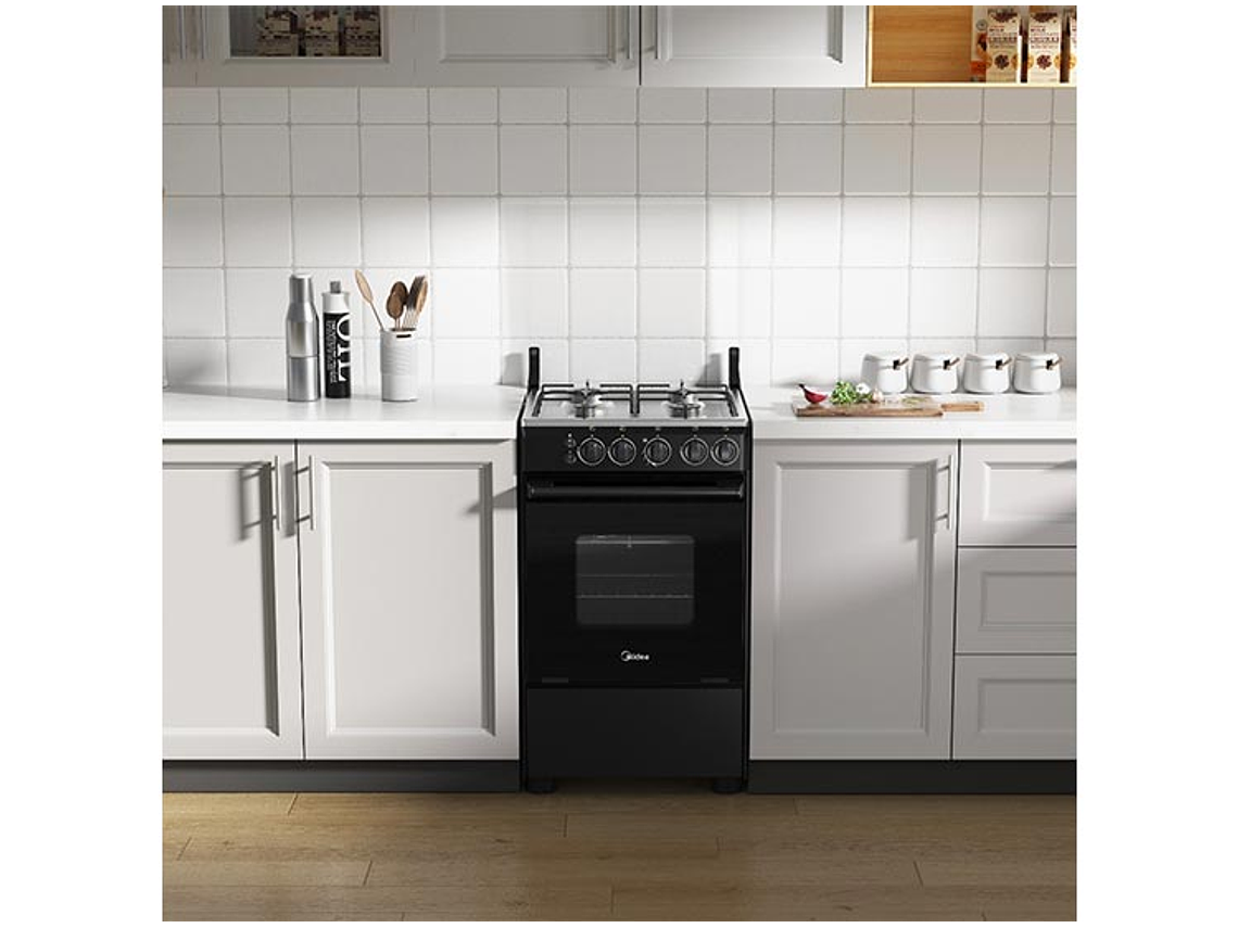 COCINA A GAS LICUADO MIDEA 4 PLATOS MCG-4QSG20NSBK 10