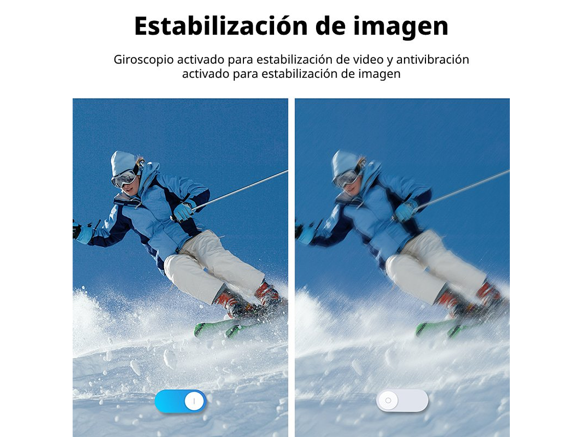 CÁMARA DEPORTIVA 5K 24MP ULTRAHD CON MICROFONO Y ACCESORIOS 5