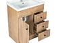 KIT DOMSA MUEBLE VANITORIO NOGAL B70PHN-WOOD + F-70/70 X 80 X 47 CM - Miniatura 3