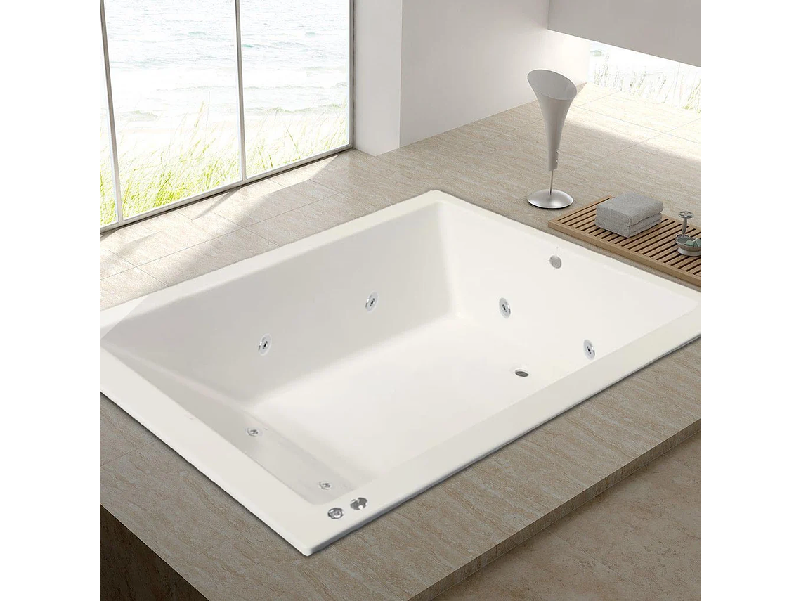 TINA HIDROMASAJE BUCK Y BUCK 120 X 185 X 48 CM 8 INYECTORES MOTOR DERECHA 1