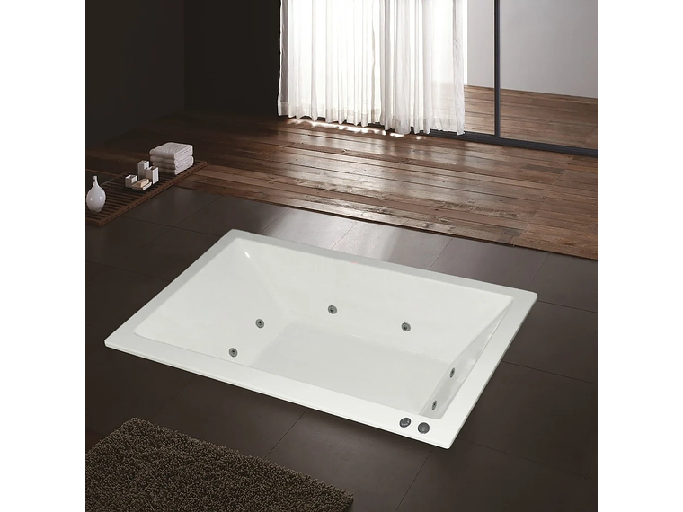 TINA HIDROMASAJE BUCK Y BUCK 120 X 185 X 48 CM 8 INYECTORES MOTOR DERECHA 1