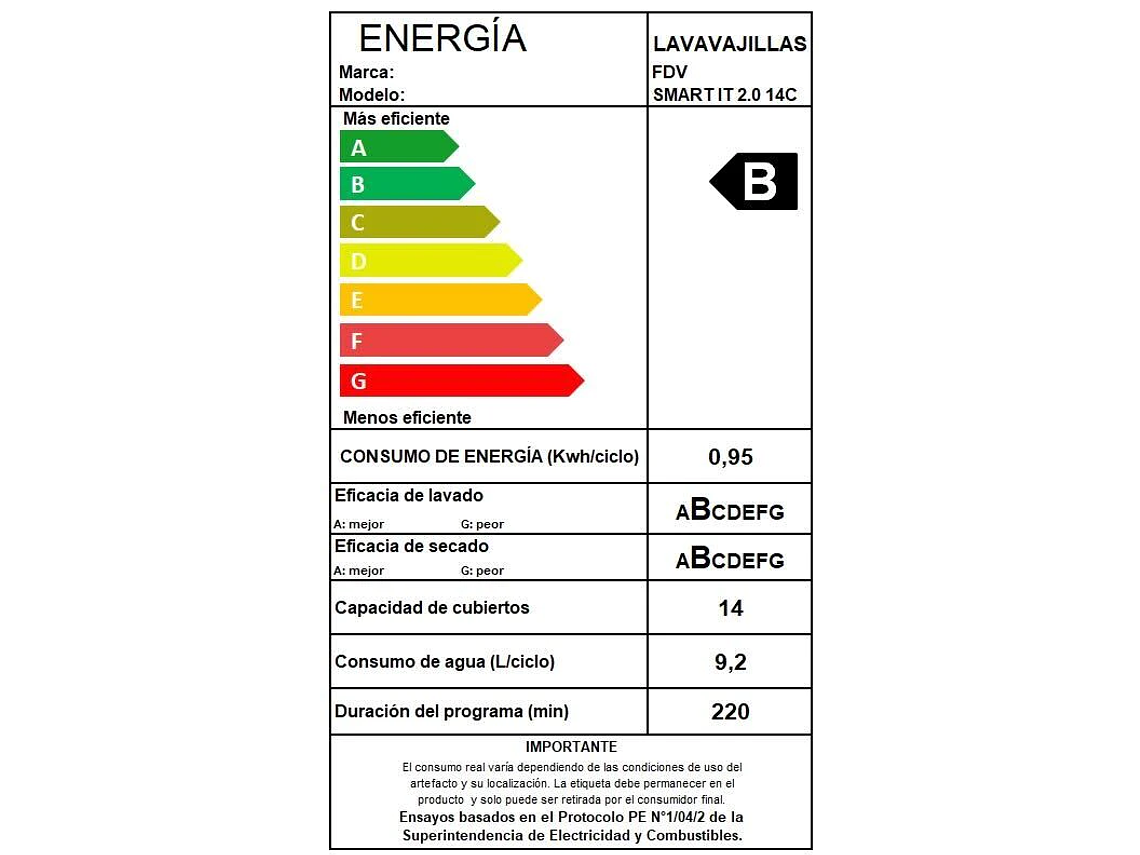 LAVAVAJILLAS INTEGRADA FDV SMART 2.0 - 14 CUBIERTOS 7