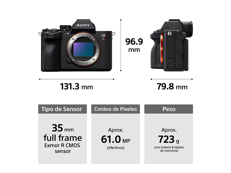 CAMARA HIGH RES FULL FRAME ILCE-7RM5 7