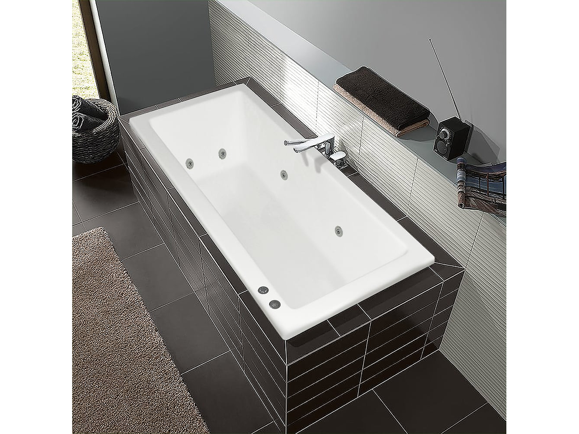 TINA HIDROMASAJE BUCK Y BUCK 80 X 180 X 45 CM 8 INYECTORES MOTOR DERECHA 1