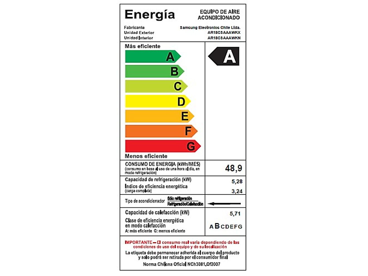 A/C WIND-FREE 18.000BTU CON SENSOR DE MOVIMIENTO Y FILTRO PM 1.0, FRÍO/CALOR 6