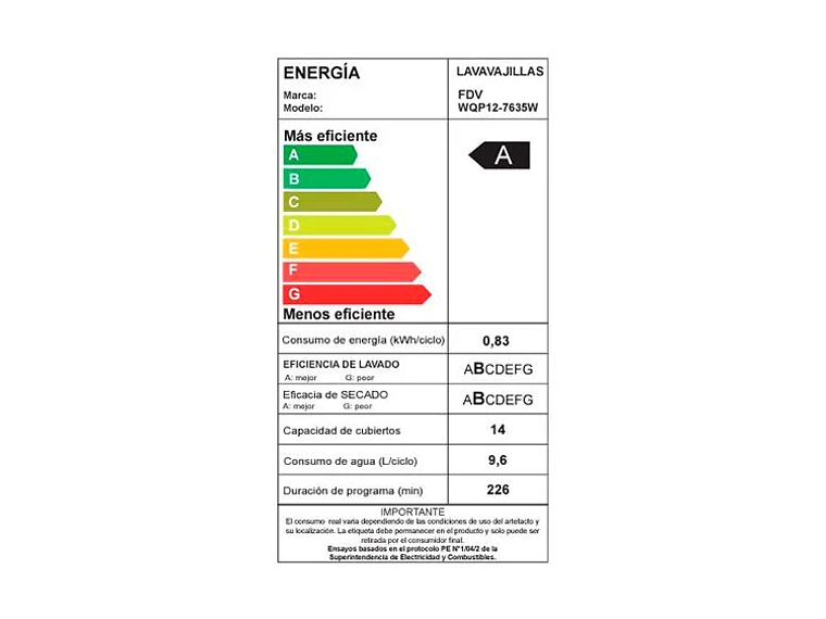 LAVAVAJILLA FDV 14 CUBIERTOS ACQUA 7