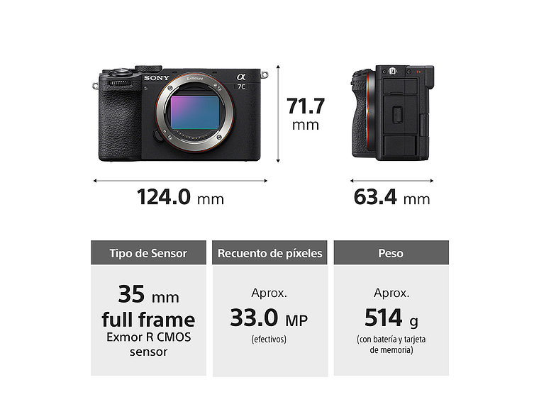 CÁMARA PROFESIONAL COMPACTA FULL FRAME MIRRORLESS ILCE-7CM2 2